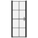 vidaXL fekete edzett üveg zuhanyajtók 81 x 195 cm