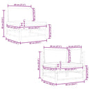 vidaXL 2 részes bambusz kerti ülőgarnitúra krémfehér párnákkal