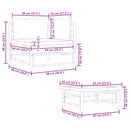 vidaXL 2 részes bambusz kerti bútorszett krémfehér párnákkal