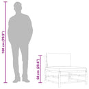 vidaXL bambusz kerti középső kanapé krémfehér párnákkal