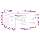 vidaXL bambusz kerti lábtartó krémfehér párnával