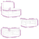 vidaXL 3 részes bambusz kerti bútorszett sötétszürke párnákkal