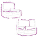 vidaXL 2 részes bambusz kerti bútorszett sötétszürke párnákkal