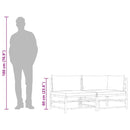 vidaXL 2 részes bambusz kerti bútorszett sötétszürke párnákkal