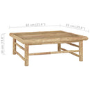 vidaXL 2 részes bambusz kerti bútorszett sötétszürke párnákkal