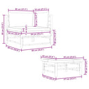 vidaXL 2 részes bambusz kerti bútorszett sötétszürke párnákkal