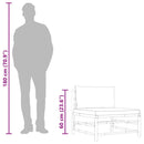 vidaXL bambusz kerti középső kanapé sötétszürke párnákkal