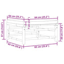 vidaXL bambusz kerti lábtartó sötétszürke párnával