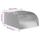 vidaXL 304-es rozsdamentes acél vízesés LED-ekkel 30 x 34 x 14 cm