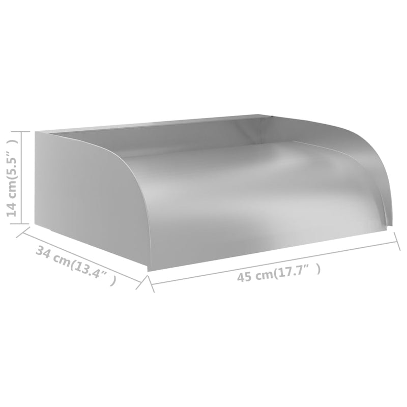vidaXL 304-es rozsdamentes acél vízesés 45 x 34 x 14 cm