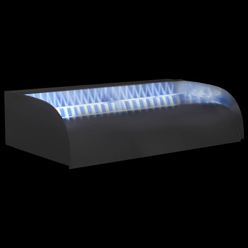 vidaXL 304-es rozsdamentes acél vízesés LED-ekkel 60 x 34 x 14 cm