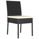 vidaXL 2 db fekete polyrattan kerti étkezőszék