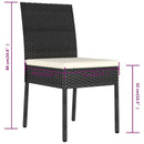vidaXL 4 db fekete polyrattan kerti étkezőszék