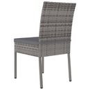vidaXL 2 db szürke kerti polyrattan étkezőszék