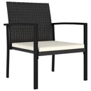 vidaXL 2 db fekete polyrattan kerti étkezőszék
