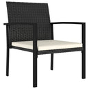 vidaXL 4 db fekete polyrattan kerti étkezőszék