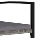 vidaXL 2 db szürke kerti polyrattan étkezőszék