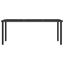 vidaXL fekete polyrattan kerti étkezőasztal 180 x 70 x 73 cm