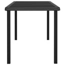 vidaXL fekete polyrattan kerti étkezőasztal 180 x 70 x 73 cm