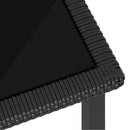 vidaXL fekete polyrattan kerti étkezőasztal 180 x 70 x 73 cm