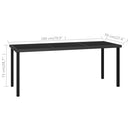 vidaXL fekete polyrattan kerti étkezőasztal 180 x 70 x 73 cm