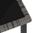 vidaXL szürke polyrattan kerti étkezőasztal 70 x 70 x 73 cm