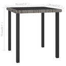 vidaXL szürke polyrattan kerti étkezőasztal 70 x 70 x 73 cm