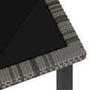 vidaXL szürke polyrattan kerti étkezőasztal 140 x 70 x 73 cm