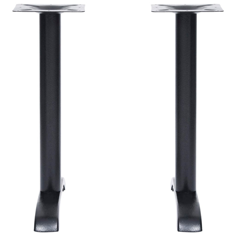 vidaXL 2 db fekete öntöttvas bisztróasztal lábak 61x8x72 cm