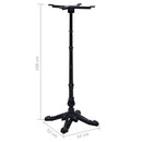 vidaXL fekete öntöttvas bisztróasztalláb 52x52x108 cm