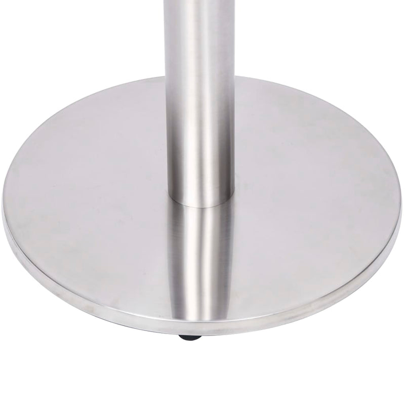 vidaXL ezüstszínű rozsdamentes acél bisztróasztalláb Ø45 x 107 cm