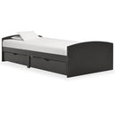 vidaXL szürke tömör fenyőfa ágykeret 2 fiókkal 90 x 200 cm