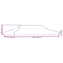 vidaXL tópszínű tető partisátorhoz 6 x 3 m 270 g/m²