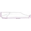 vidaXL barna tető partisátorhoz 6 x 3 m 270 g/m²