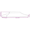 vidaXL terrakotta tető partisátorhoz 6 x 3 m 270 g/m²