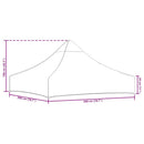 vidaXL fehér tető partisátorhoz 2 x 2 m 270 g/m²