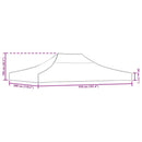 vidaXL burgundi vörös tető partisátorhoz 4 x 3 m 270 g/m²