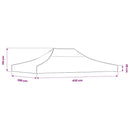 vidaXL narancssárga tető partisátorhoz 4,5 x 3 m 270 g/m²