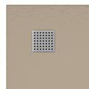 vidaXL barna SMC zuhanytálca 90 x 90 cm