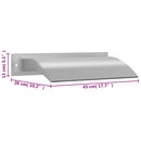 vidaXL ezüstszínű rozsdamentes acél medenceszökőkút 45 x 26 x 13 cm
