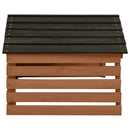 vidaXL fekete és barna fenyőfa robotfűnyíró-tároló 78 x 74 x 54 cm