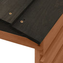 vidaXL fekete és barna fenyőfa robotfűnyíró-tároló 78 x 74 x 54 cm