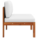 vidaXL kerti középső kanapé párnákkal akácfából és kötélből