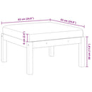 vidaXL tömör akácfa kerti lábzsámoly párnával