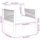 vidaXL tömör akácfa kerti szék párnával