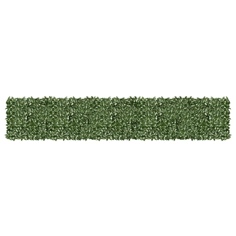vidaXL sötétzöld leveles erkélyparaván 500 x 100 cm
