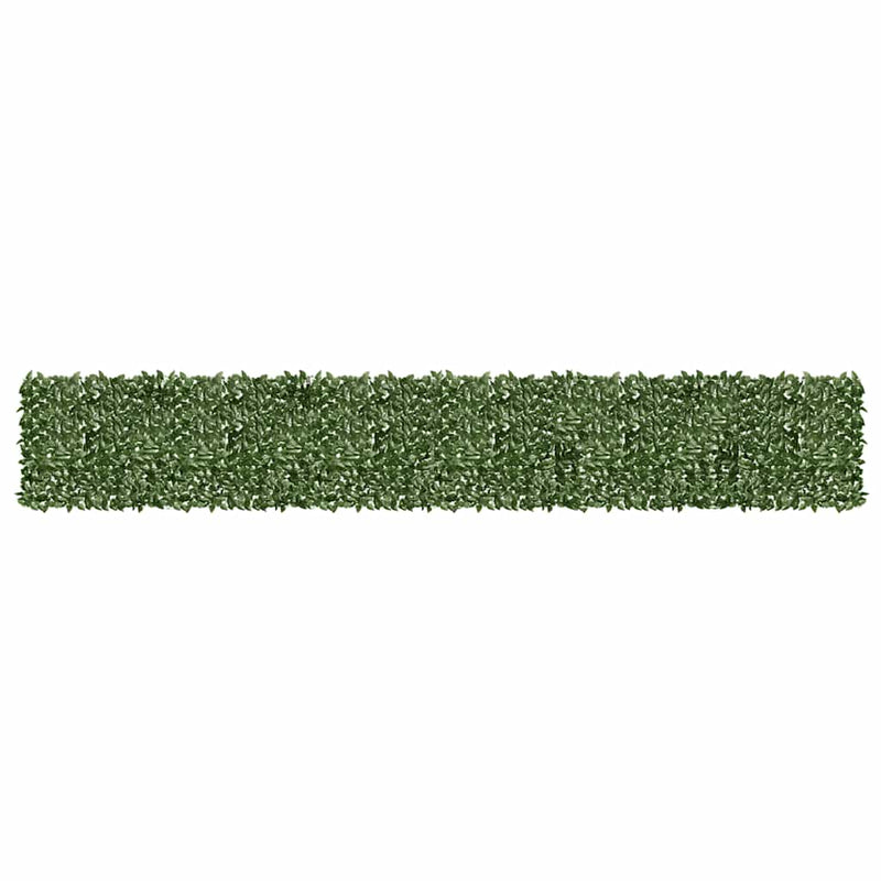 vidaXL sötétzöld leveles erkélyparaván 600 x 100 cm