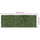 vidaXL sötétzöld leveles erkélyparaván 400 x 150 cm