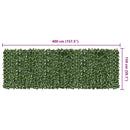 vidaXL sötétzöld leveles erkélyparaván 500 x 150 cm