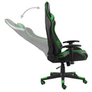 vidaXL zöld PVC forgó gamer szék